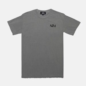 A24 Films Archived Limited Edition grey and black logo short sleeve t shirt